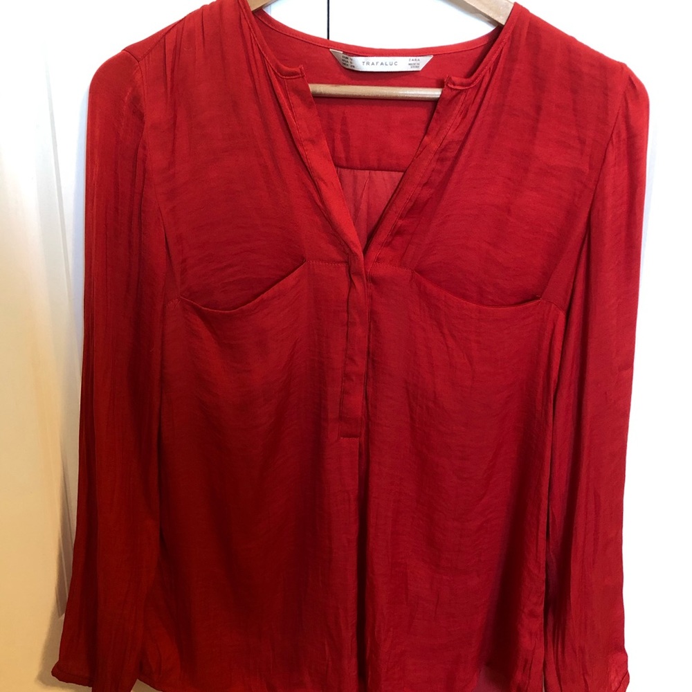 Zara Trafaluc luxe blouse